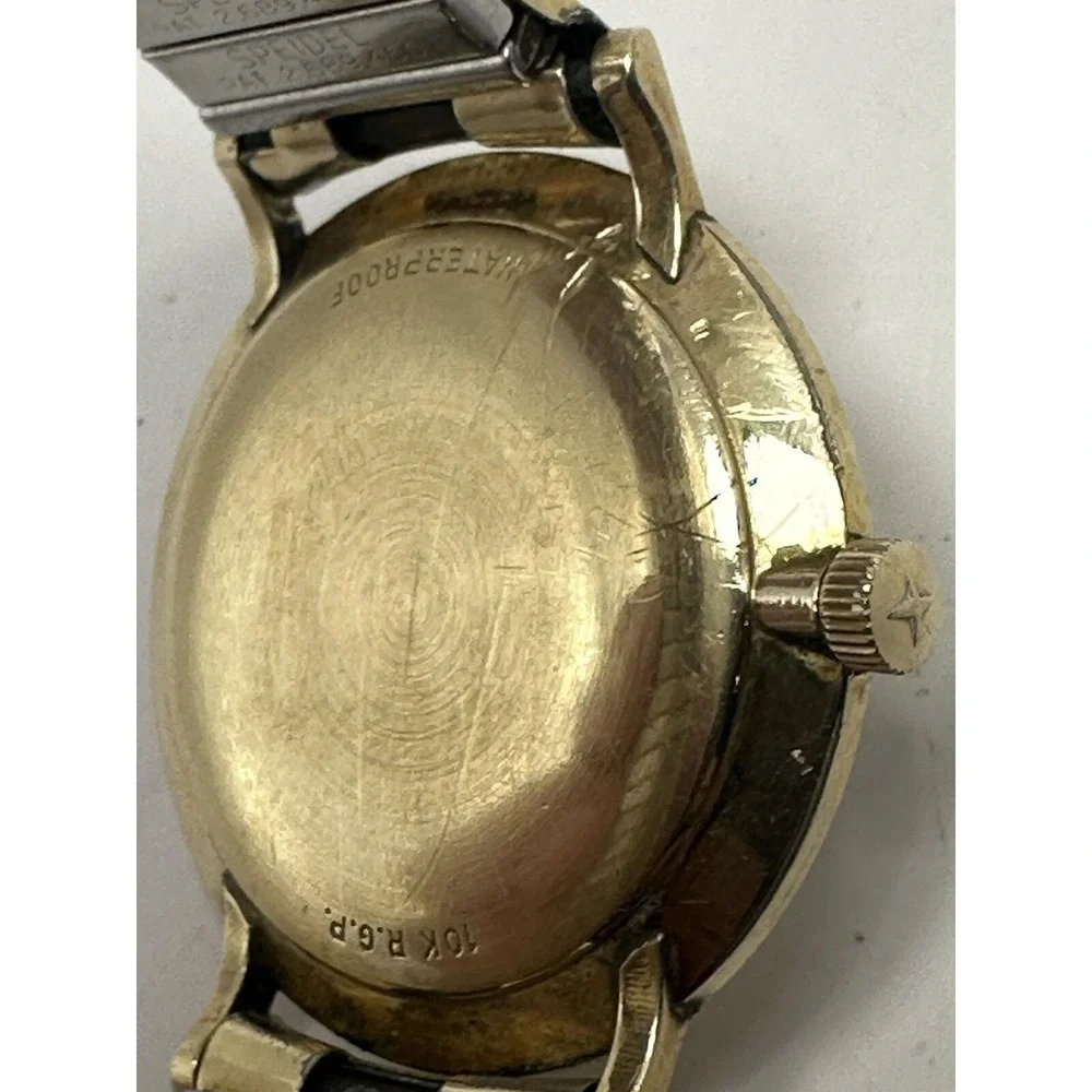 Tradition Swiss‎ Made Mens Watch 17 Jewels 10K RGP 33MM 6